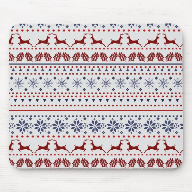 Cozy christmas pattern design mouse pad (Front)