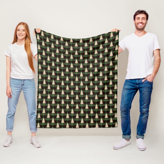 Cozy Christmas Pattern  Fleece Blanket (In Situ)