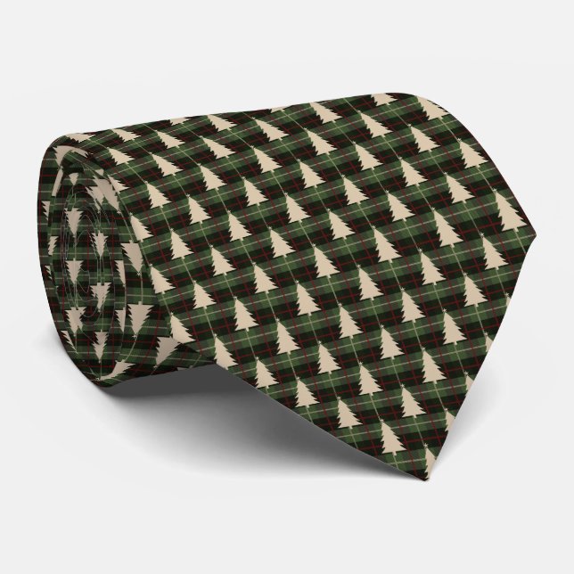 Cozy Christmas Pattern  Tie (Rolled)
