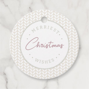Cozy Christmas Personalized Circle Gift Tag