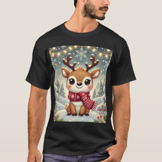 Cozy Christmas Reindeer in a Winter Wonderland T-Shirt