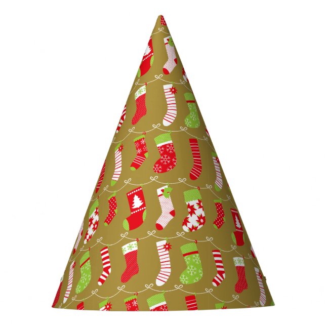 Cozy Christmas Retro Winter Socks Party Hat (Front)
