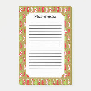 Cozy Christmas Retro Winter Socks Post-it Notes