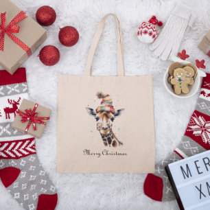 Cozy Christmas Safari, custom Tote Bag