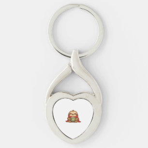 Cozy Christmas Sloth with Hot Chocolate � Cute Win Keychain