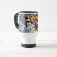 Cozy Christmas Snow Scene Art