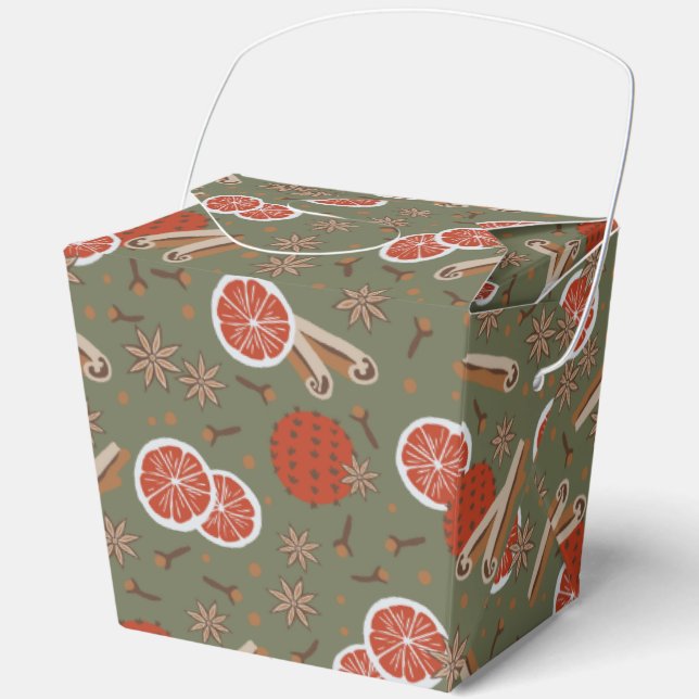 Cozy Christmas & Spice Holiday potpourri Favor Box (Front)