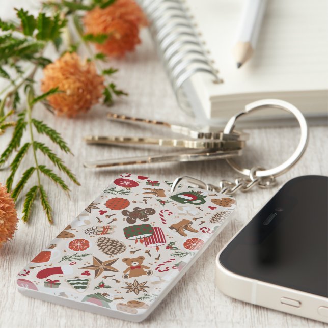 Cozy Christmas & Spice Keychain (Front Right)