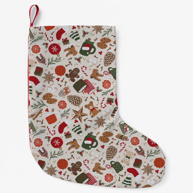 Cozy Christmas & Spice Small Christmas Stocking (Front)