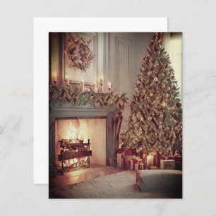 Cozy Christmas tree and Fireplace crafting paper 
