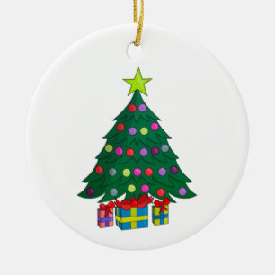 Cozy Christmas Tree Ceramic Ornament