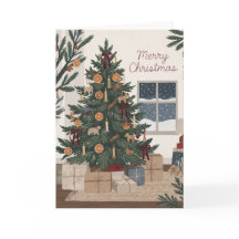Cozy Christmas Tree Holiday Greeting