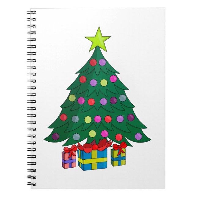 Cozy Christmas Tree Notebook (Front)
