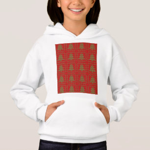 Cozy Christmas tree ugly sweater chequered pattern