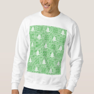 Cozy Christmas tree ugly sweater chequered pattern