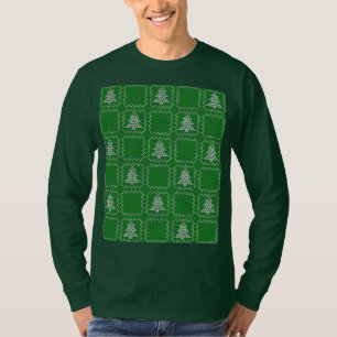 Cozy Christmas tree ugly sweater chequered pattern