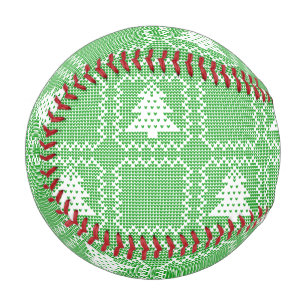 Cozy Christmas tree ugly sweater chequered pattern Baseball