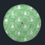 Cozy Christmas tree ugly sweater chequered pattern Dartboard<br><div class="desc">Pattern with Christmas ugly sweater and chequered pine</div>