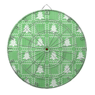Cozy Christmas tree ugly sweater chequered pattern Dartboard