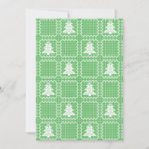 Cozy Christmas tree ugly sweater chequered pattern Invitation