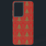 Cozy Christmas tree ugly sweater chequered pattern Samsung Galaxy Case<br><div class="desc">Pattern with Christmas ugly sweater and chequered pine</div>