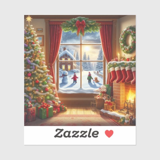 Cozy Christmas Window Scene (Sheet)