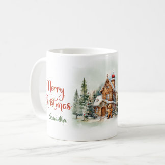 Cozy Christmas winter forest with gnome Coffee Mug