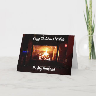 COZY CHRISTMAS WISHES FOR MY "HUSBAND" HOLIDAY CARD