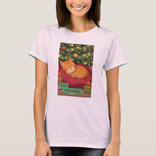 Cozy Christmas with an Orange Cat T-Shirt