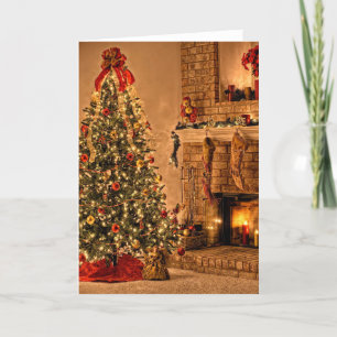 Cozy Chrsitmas Tree Room Holiday Card