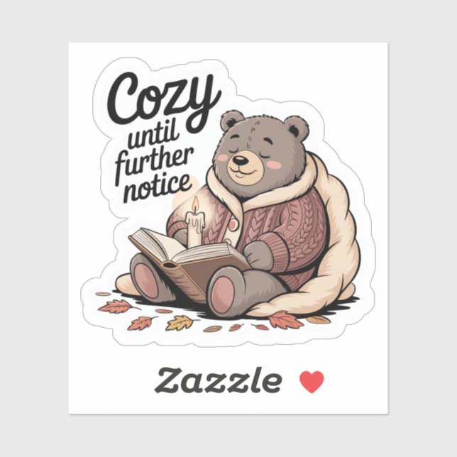 Cozy Chubby Bear Reading Autumn (Sheet)