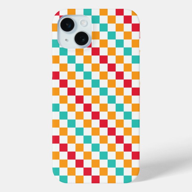 Cozy classroom diagonal checkerboard pattern Case-Mate iPhone case (Back)