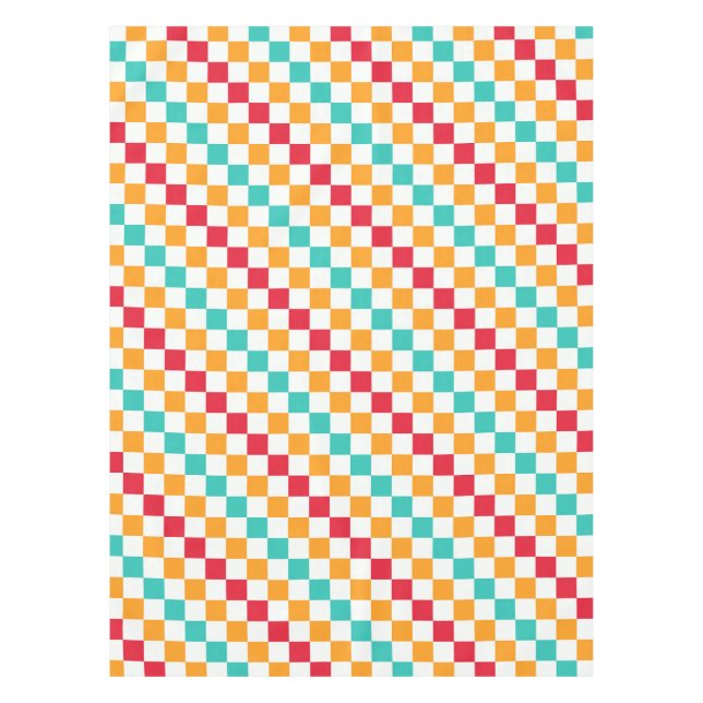 Cozy classroom diagonal chequerboard pattern tablecloth (Front)