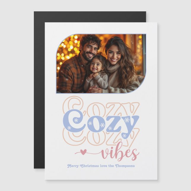 Cozy Cloud Holiday Keepsake Christmas Photo (Front/Back)