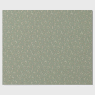 Cozy Cocoa Gingerbread Christmas Wrapping Paper
