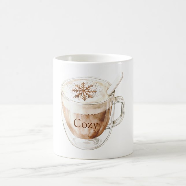 Cozy Cocoa Snowflake Coffee Mug (Center)