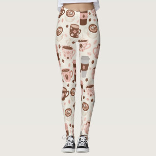 Cozy Coffee Cup Pattern (10) Leggings