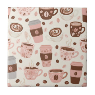 Cozy Coffee Cup Pattern (10) Tile