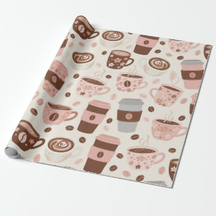 Cozy Coffee Cup Pattern (10) Wrapping Paper