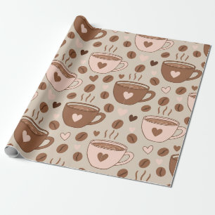 Cozy Coffee Cup Pattern (11) Wrapping Paper