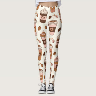 Cozy Coffee Cup Pattern (12) Leggings