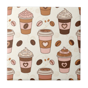Cozy Coffee Cup Pattern (12) Tile