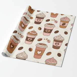 Cozy Coffee Cup Pattern (12) Wrapping Paper