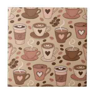 Cozy Coffee Cup Pattern (1) Tile