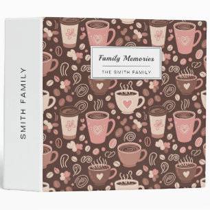 Cozy Coffee Cup Pattern (2) Binder