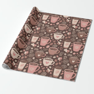 Cozy Coffee Cup Pattern (2) Wrapping Paper