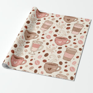 Cozy Coffee Cup Pattern (3) Wrapping Paper