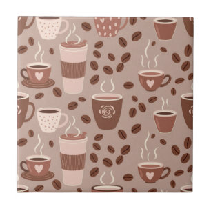 Cozy Coffee Cup Pattern (4) Tile