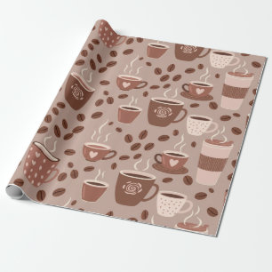 Cozy Coffee Cup Pattern (4) Wrapping Paper