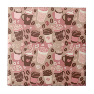 Cozy Coffee Cup Pattern (5) Tile